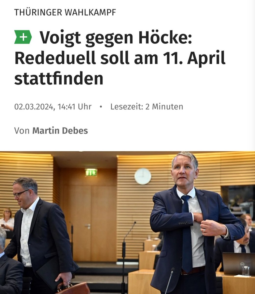 henfling_m's tweet photo. Neben der Tatsache, dass es völlig daneben ist, mit einem Faschisten in ein Rededuell zu gehen, damit wird #Höcke aufgewertet &amp; seine Positionen weiter normalisiert. Die #CDU suggeriert damit, #Höcke wäre ein normaler Politischer Gegner. Nützen wird das nur der #noAfD #Thüringen https://t.co/0fR6FAFgMj