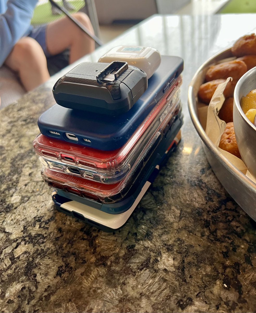 EricBalchunas's tweet image. New meaning for the phrase tech stack here. We just confiscated the phones from the kids at this bday party at so they’d socialize more. It worked.
