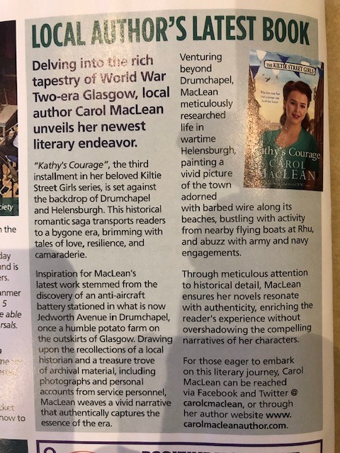 My local newspaper ran an article about my books - they have a local author section which is great! #sagasaturday #strictlysagagirls @RNAtweets @Herabooks #ww2 #historicalromance #Glasgow #romancereaders 

 geni.us/6Ahp