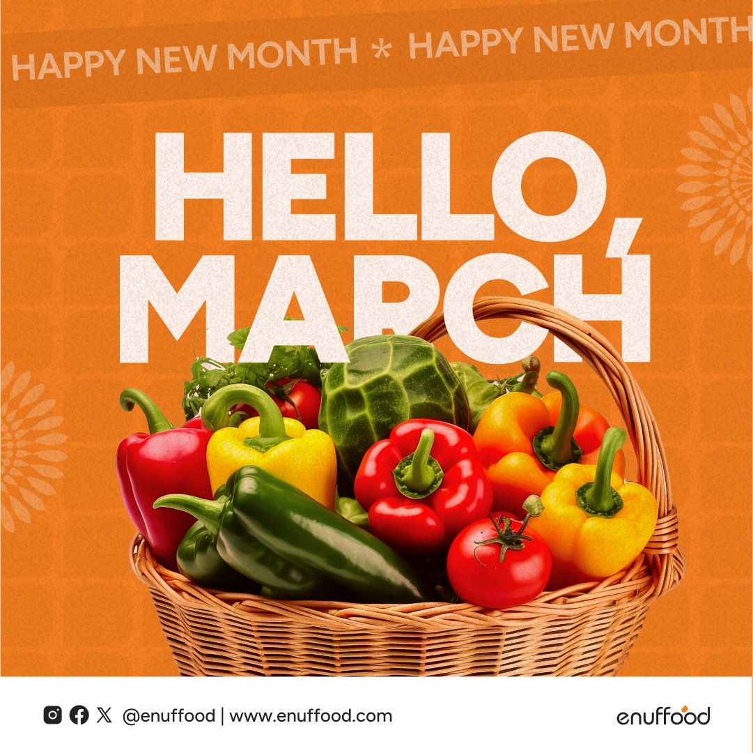 It's happy new month from all of us at enuffood. Cheers to a fresh start and a month filled with endless possibilities! 🎉