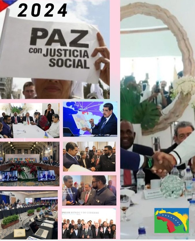 Feliz sábado mis estimados compatriotas #VenezuelaTierraDePaz El presidente Maduro se hizo presente en la cumbre de la CELAC con un mensaje de paz, saludos cordiales con el presidente de Guyana e intercambio de regalos, buenos presagios #VivaVenezuela @Mippcivzla @_PSUVBolivar