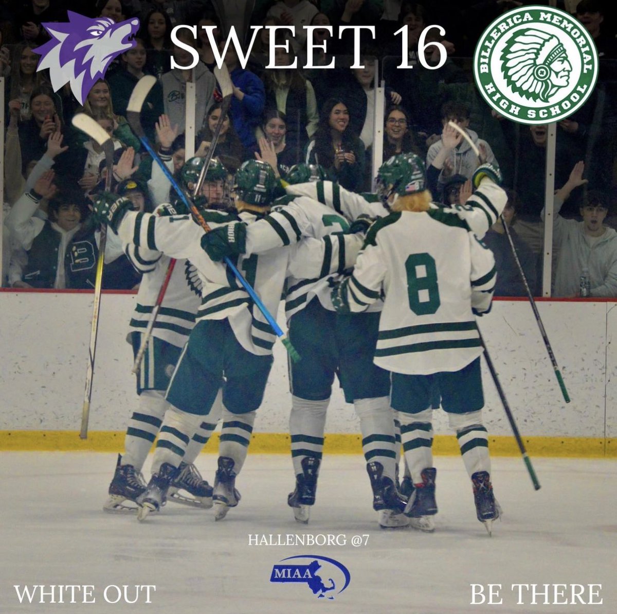 🚨GAME DAY🚨

Sweet 16 matchup for the Indians as we welcome in No. 11 Boston Latin to the Hallenborg

Billerica vs Boston Latin
Hallenborg @ 7:30
Tickets on GoFan.com

LETS GO

@BMHSAthletics @IndianPride2024 @T_Mulherin @MassHSHockey @HNIBonline @MassNZ