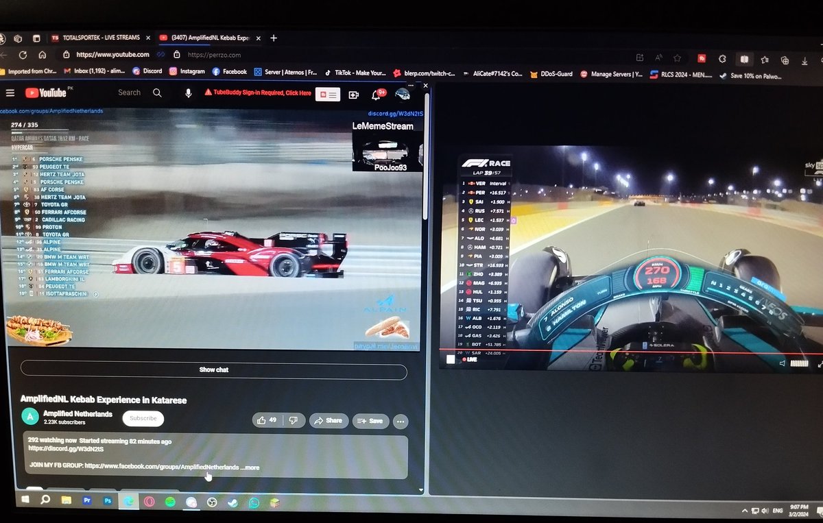 Your local motorsports fanatic :p

Enjoying F1 and WEC at the same time🫡

#BahrainGP #F1 #Qatar1812KM  #WEC #Formula1 #WorldEnduranceChampionship