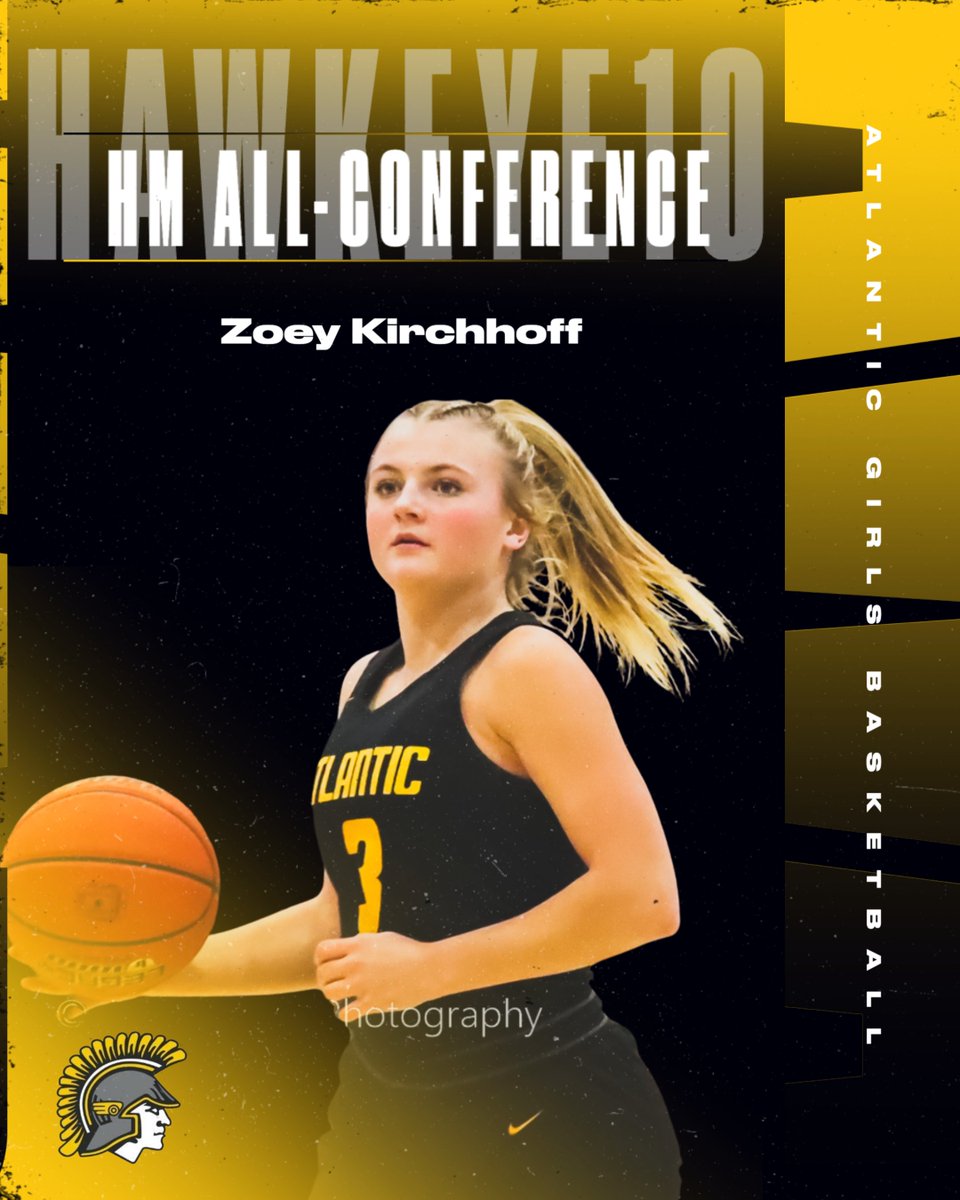 Congratulations to Zoey Kirchhoff (Honorable Mention) & Paytn Harter (1st Team Unanimous) on earning a spot on the H10 All-Conference team! #TrojanPride