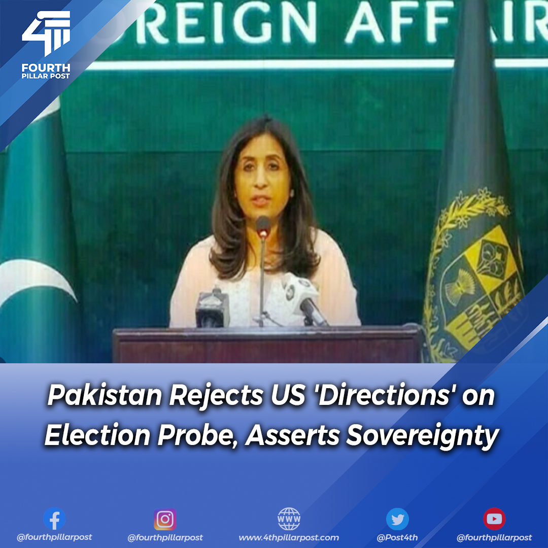 In a weekly briefing, Pakistan's Foreign Office spokesperson reaffirms the nation's sovereignty, rejecting US suggestions to investigate electoral discrepancies.
Read more: 4thpillarpost.com
#PakistanSovereignty #Electionerigging #ElectionProbe