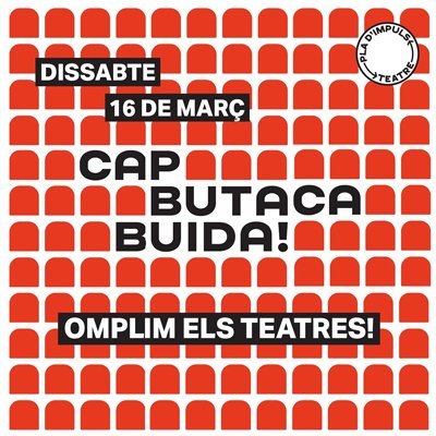 El 16 de març volem omplir tots els teatres de Catalunya!🎭Des de <a href="/Aj_ElCatllar/">Ajuntament Catllar</a> també volem fer història i ens sumem a la campanya #capbutacabuida Fem-ho possible!💥
🎟️entrapolis.com/entrades/ivan-…