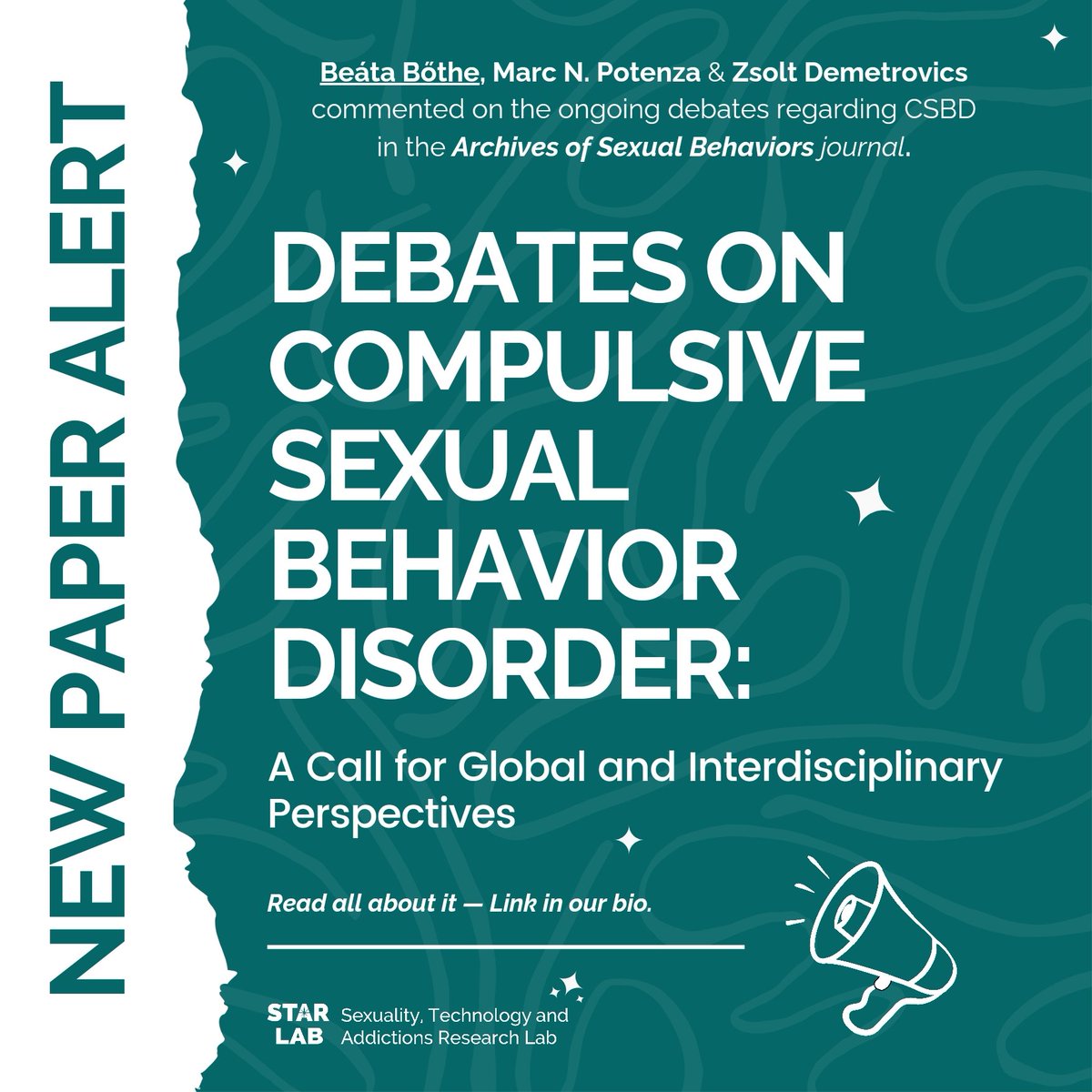 🌍🧠 New commentary paper alert! Dive into this insightful piece on Compulsive Sexual Behavior Disorder and its calls for an interdisciplinary approach. Check out the latest research by @beabothe, Dr. Potenza , and @Demetrovics: [Link in bio]. #Research #SexualHealth 🌐🔍