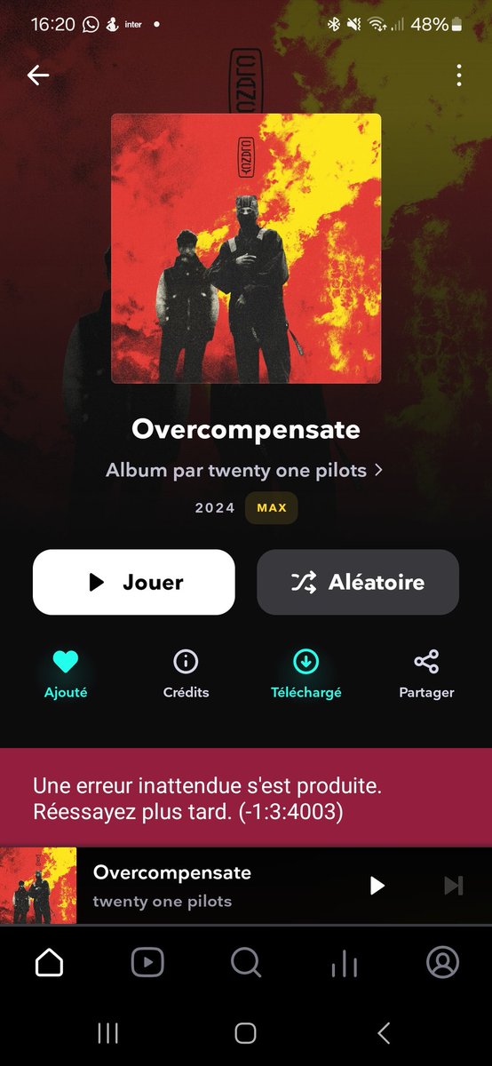GauletJ's tweet photo. @FelipeSnt_sz @TIDAL @johnlennon @TIDALSupport Same can't listen to certain songs today but not the same error message through https://t.co/EQ8vU4UvdN