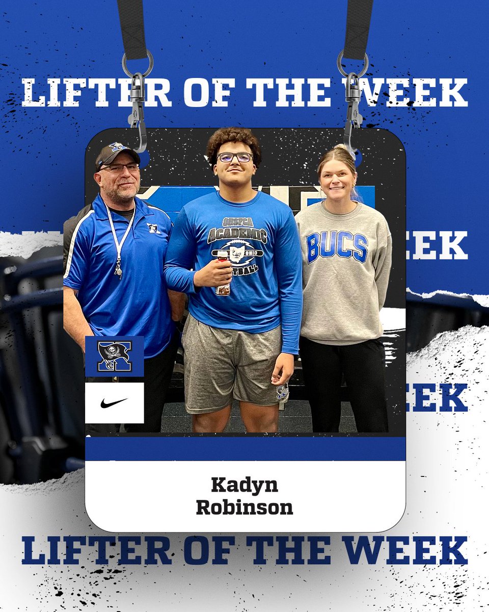 Congrats to @RobinsonKadyn for being selected this week's Lifter of the Week. Coach @FoubertMatt said 'HE Suffered an injury that set him back, being a role model in the room and a vocal leader. Helps set up and clean up.' #FinishTheFight @XeniaAthletics