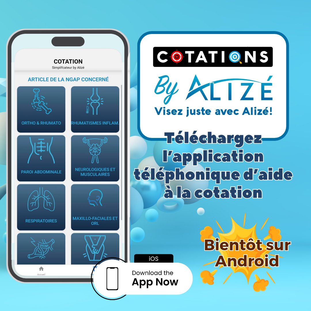 Alizé (@alizekine) on Twitter photo Essayez l'Application mobile d'aide à la cotation by Alizé.
Elle est gratuite et téléchargeable ici 🔽
apps.apple.com/fr/app/cotatio…
Bientôt sur Android Essayez l'Application mobile d'aide à la cotation by Alizé.
Elle est gratuite et téléchargeable ici 🔽
apps.apple.com/fr/app/cotatio…
Bientôt sur Android