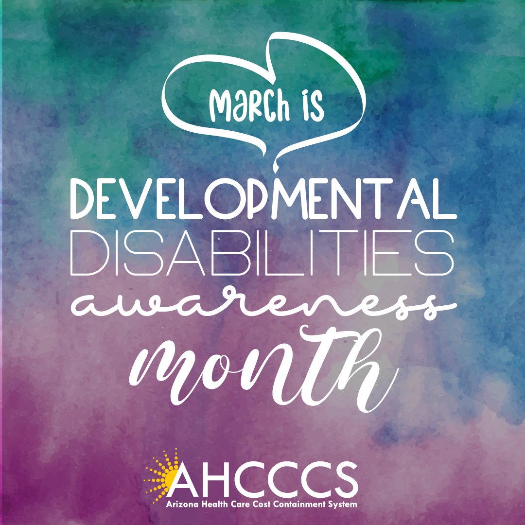 AHCCCSgov's tweet image. Today, and every day, it&apos;s important to raise awareness on the importance of inclusion for children, adolescents, and adults with developmental disabilities, and celebrate the unique strengths and vital contributions of these individuals. #DevelopmentalDisabilitiesAwarenessMonth