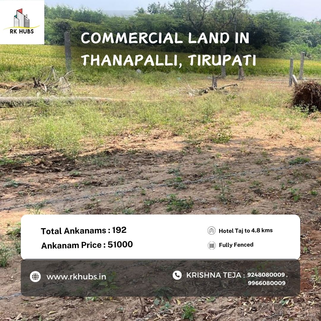 rk_hubs's tweet image. A prime commercial land is available for sale in the vibrant locality of Thanapalli, Tirupati.
RK Hubs-92480 80009
Features:
Hotel Taj to 4.8 Kms
Total Ankanams: 192
Ankanam Price: 51000
Fully Fenced.
Original Patta
Property Investment
Visit : rkhubs.in