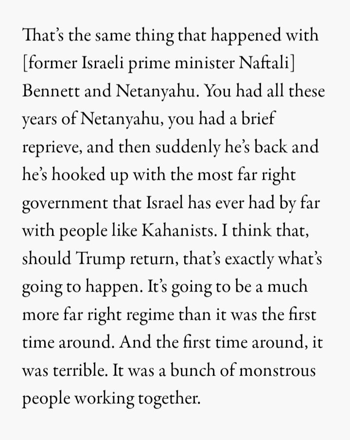 "Israel is the country to look at for what's coming for the US future. Biden, like Bennett, is a placeholder president. The government Trump would create will be like the one Netanyahu created: an alliance with the most brutal far-right extremists." truthout.org/audio/state-of…
