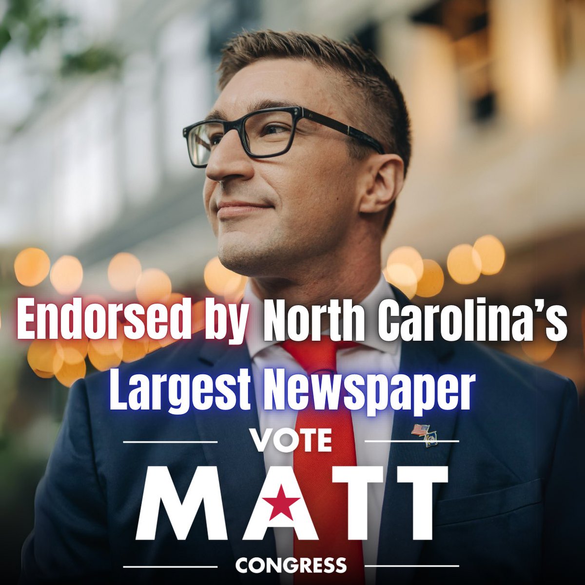 I’m proud to have the endorsement of North Carolinia’s largest newspaper but the endorsement I want the most is YOURS! Im the only candidate in the race who is DAY ONE qualified to represent you in Congress! Defund Stupidity - Send Intelligence to DC this Tuesday, March 5!…