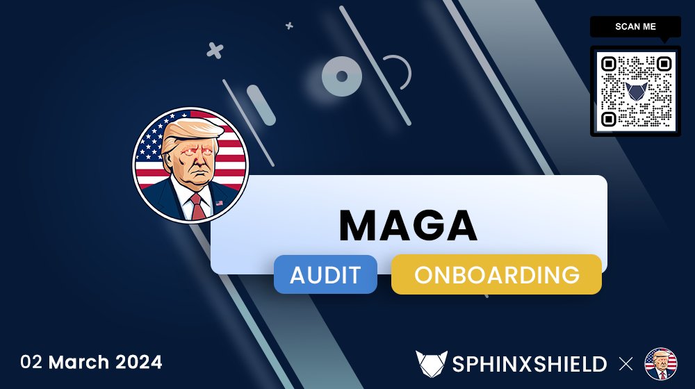 📢 Exciting news! SphinxShield is partnering with @magamemecoin for a comprehensive security audit on the Ethereum contract. 🚀

Together, let's secure the crypto space!

🔒 Stay tuned for updates!
#SphinxShield #MAGA #Audit