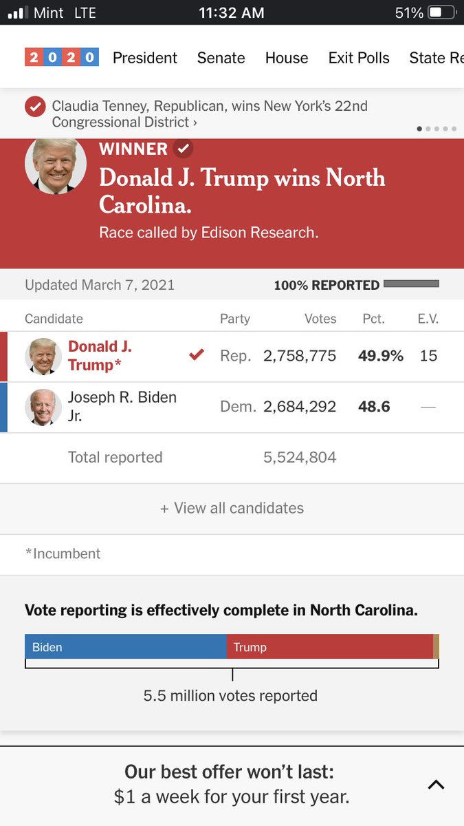 Pivot_PAC's tweet photo. North Carolina:

Trump beat Biden by 74,000 votes in 2020.

Nikki Haley will likely get at least 300-400k votes in the March 5 primary.

Show MAGA (and Biden) that Haley voters are a force that cannot be ignored in November. https://t.co/oMkiM9yIsr