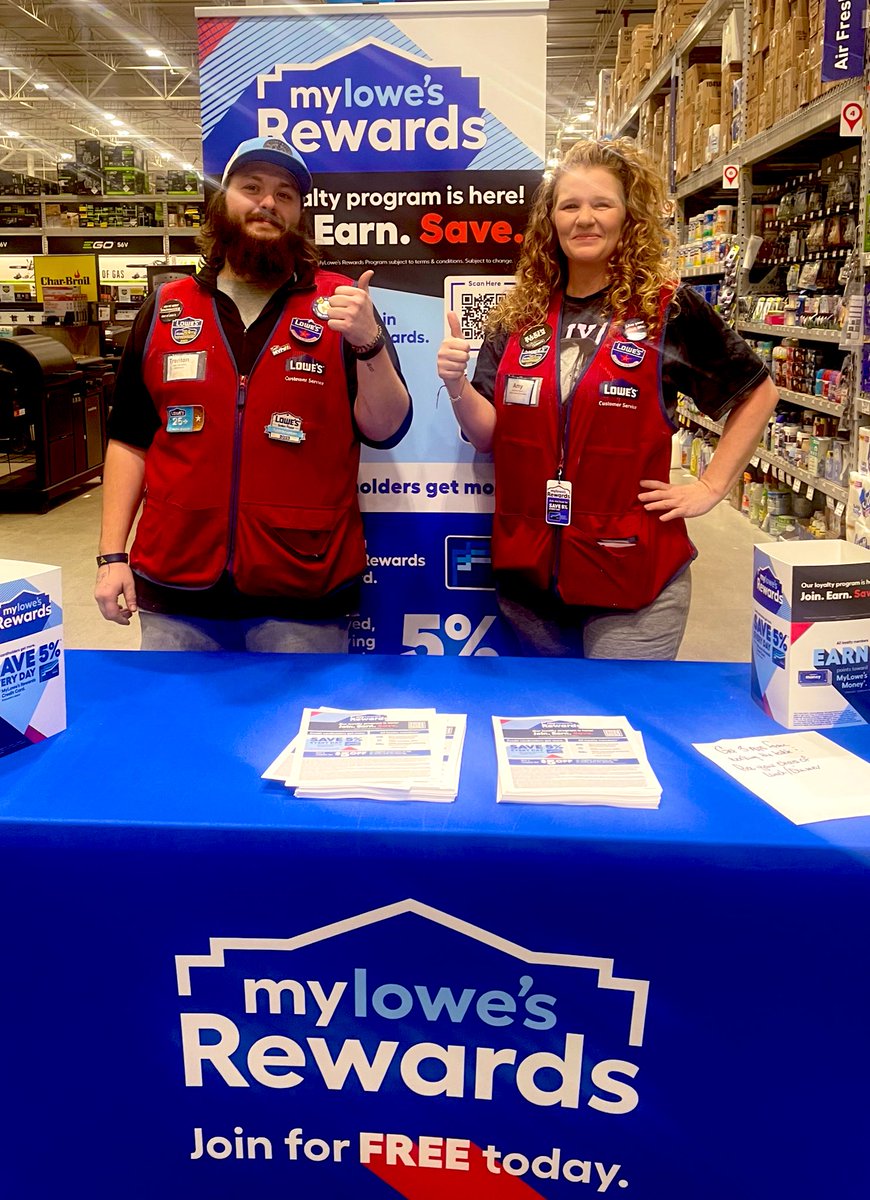 Valerie Hershman (@valeriehershma1) on Twitter photo Come out to East Charleston Lowes and Become a MyLowes Rewards member today. Earning you free standard  shipping with silver key status and free member  gifts!! Be sure to stop by and sign up today!! Come out to East Charleston Lowes and Become a MyLowes Rewards member today. Earning you free standard  shipping with silver key status and free member  gifts!! Be sure to stop by and sign up today!!