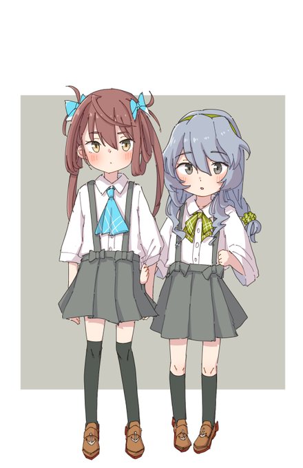 「school uniform scrunchie」 illustration images(Latest)｜5pages