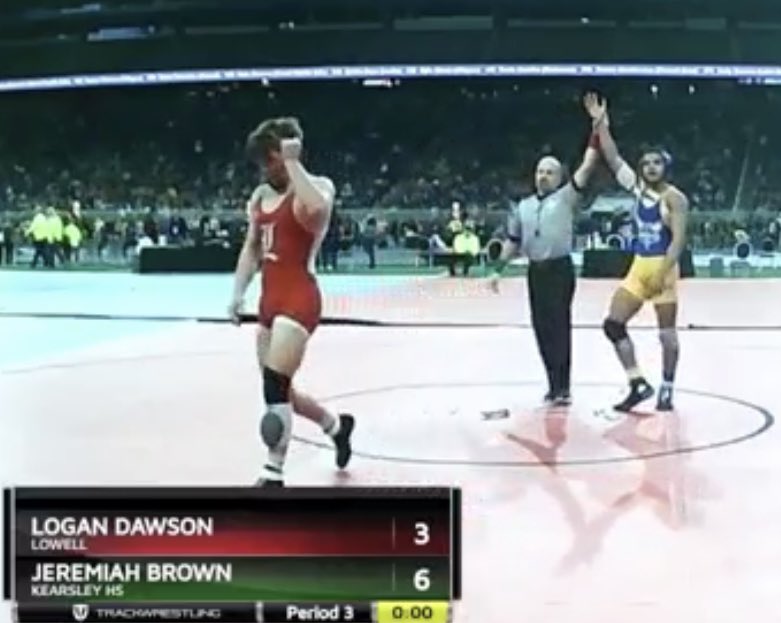 With a victory today Jeremiah Brown placed 3rd at this years MHSAA Individual Wrestling Tournament!
Congratulations Jeremiah!!
#HornetPride #KearsleyWrestling