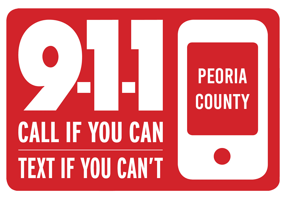 This is your reminder that text-to-911 is available in Peoria County. Share this post with friends and family in the area and be sure to read what this system entails: peoriacounty.gov/316/E-911 . Remember: Call if you can, text if you can't.