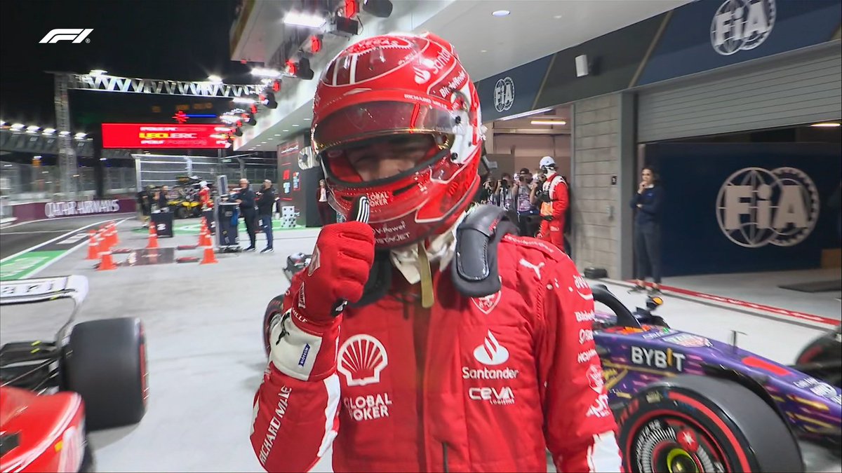 SwervinF1's tweet photo. Charles Leclerc managed to finish P4 in a car that had a severe and dangerous brake issue.

Many drivers would've retired from the race. 

Built different. https://t.co/l3MNoqu2R0
