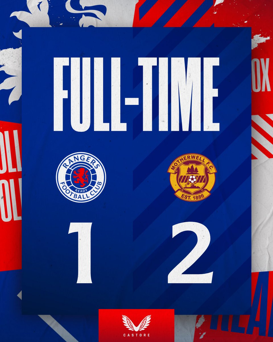 FULL-TIME: Rangers 1-2 Motherwell
