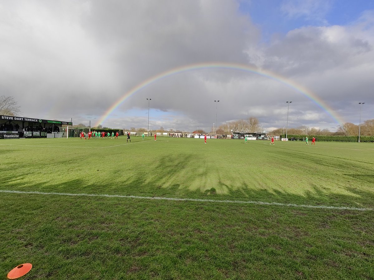 Despite the loss, good afternoon @nptfc with the customary visit to Jackie's Tea Hut (and bar), and check out this lovely 🌈