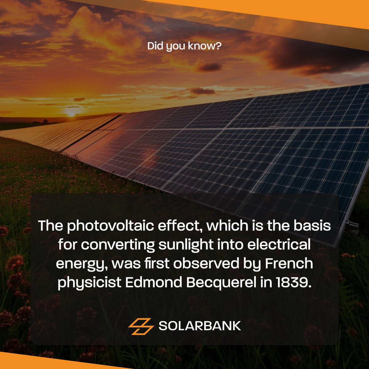 Discovery of the Photovoltaic Effect

#solarfacts #didyouknow #solarhistory #energy