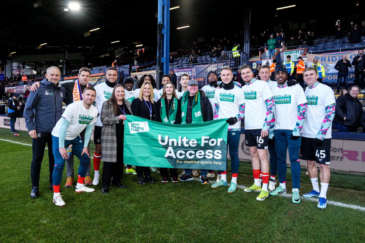 LutonTown's tweet image. Backing the #UniteForAccess campaign 🧡