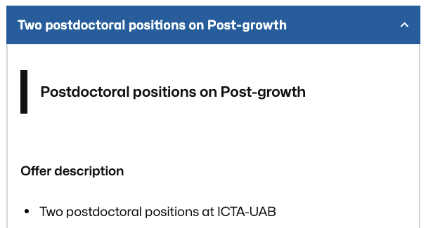 Apply to join our team at ICTA! We are hiring two postdoc researchers to contribute to our climate and economy modelling efforts. Check it out and please circulate widely! uab.cat/web/el-centre-…