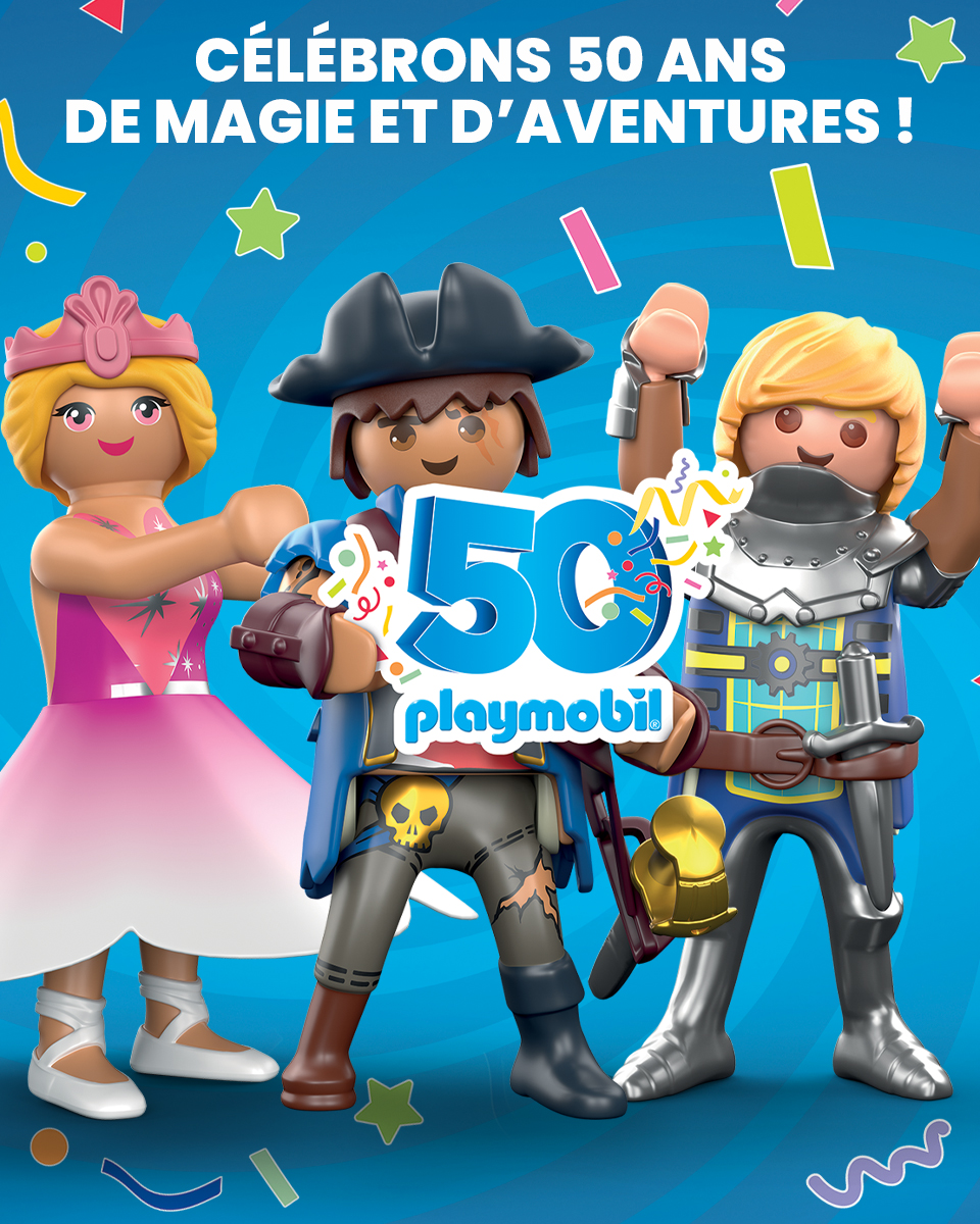 🎉Happy Birthday ! 🎉

Depuis 50 ans, Playmobil stimule l'imagination des petits et des grands et les invite à rêver et explorer le monde grâce à ses personnages colorés ! ✨

Célébrons cet anniversaire mémorable avec notre sélection, par ici : fcld.ly/50playmobil 🎂🚀