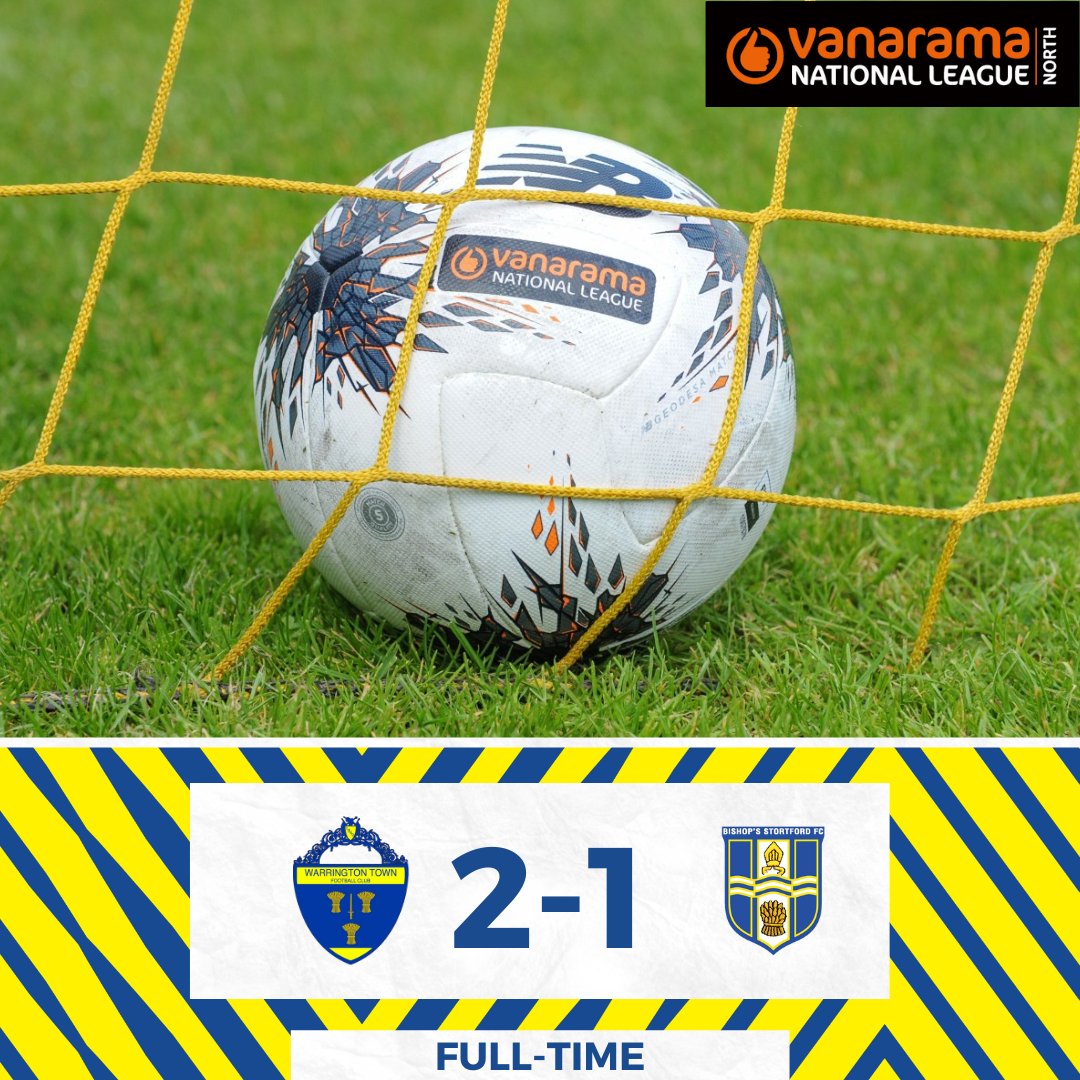 FULL TIME | Warrington Town 2-1 Bishop's Stortford

⚽️ Isaac Buckley-Ricketts, Matt Grivosti
