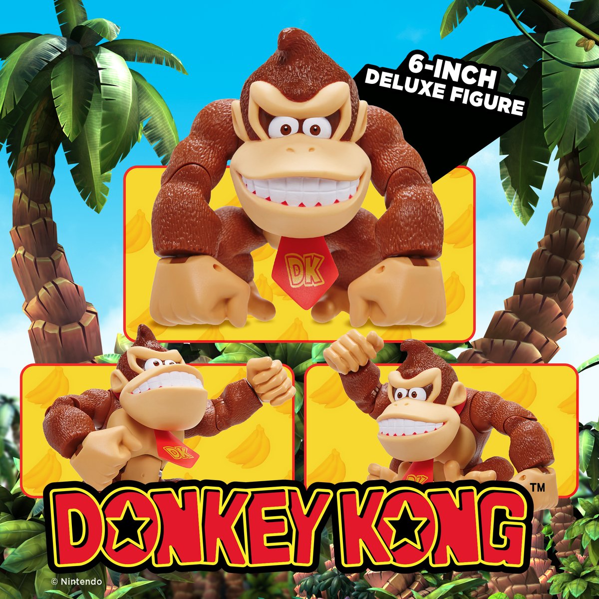 Collect all your favorite #SuperMario characters including this 6-Inch Deluxe Donkey Kong Posable figure! Shop now at @Amazon! @NintendoAmerica @NintendoInspired #DonkeyKong #Nintendo #SuperMario #JakksPacificToys
