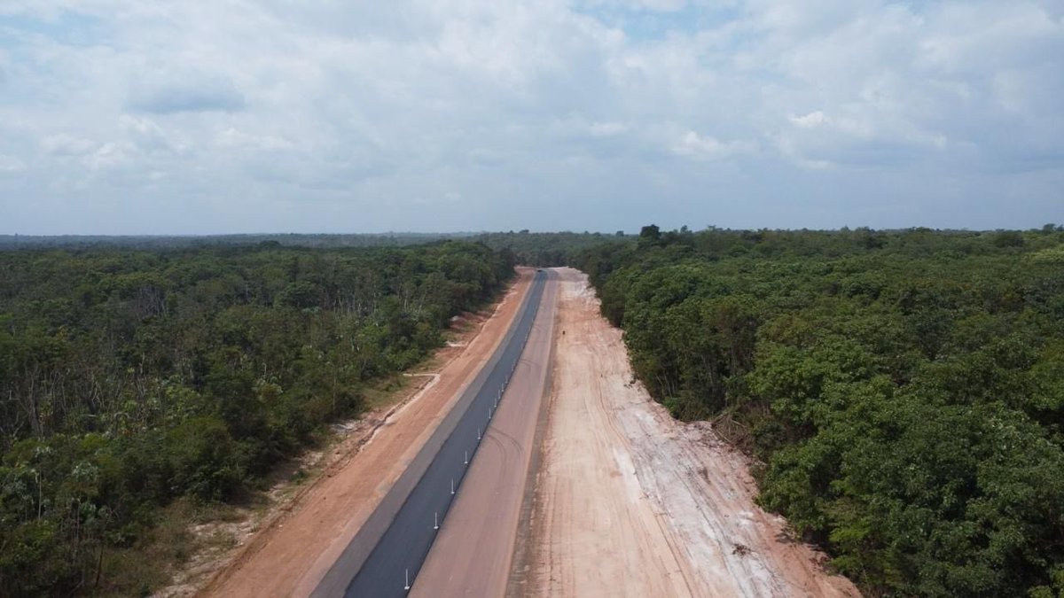 Great progress has been made on the Linden to Mabura Hill Road, which is a crucial part of the Linden to Lethem Highway. The road will create new opportunities for improved agricultural production and tourism. It will also enhance connectivity between Guyana 🇬🇾 and Brazil 🇧🇷.…