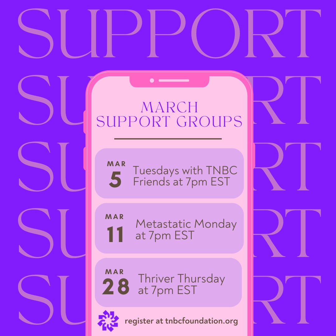 Join us this TNBC month for 3️⃣ Support Chats you won’t want to miss! Hosted by TNBC Thriver @iamkellythomas Register at tnbcfoundation.org! 💜