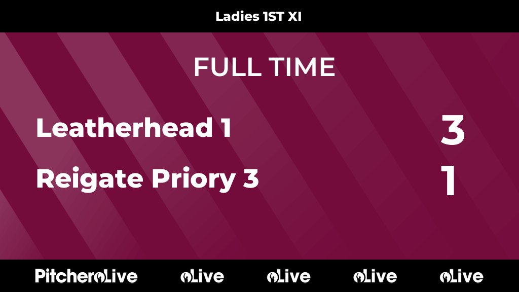 FULL TIME: Leatherhead 1 3 - 1 Reigate Priory 3
#LEAREI #Pitchero
leatherheadhockeyclub.co.uk/teams/261969/m…