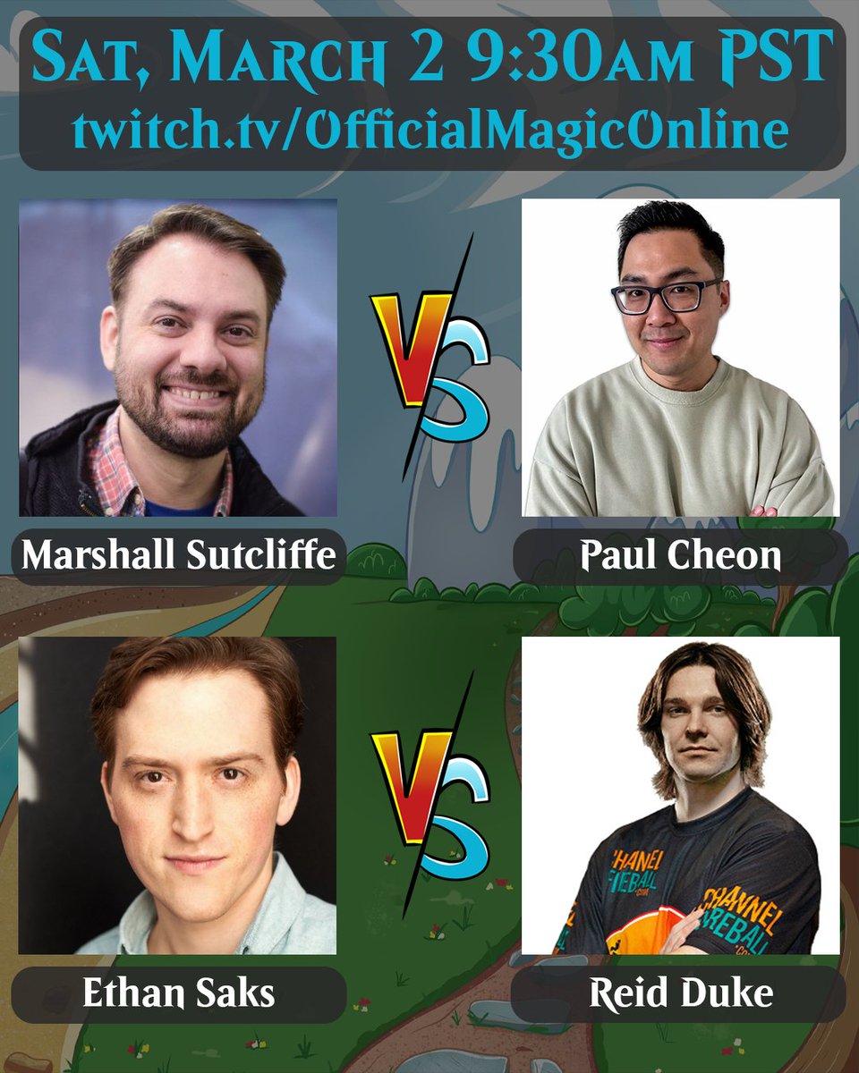 Magic Online (@magiconline) on Twitter photo Day one of Vintage vs Type 1
Start Time: 9:30 am PT
<a href="/Top8Games/">Brian David-Marshall</a> & @JDRFGame2Give have some greats of Magic for a fun day of Vintage Cube stipulation drafts. Help end type 1 diabetes!
<a href="/Marshall_LR/">Marshall Sutcliffe</a>
<a href="/HAUMPH/">Paul Cheon</a>
<a href="/lordtupperware/">Ethan Saks</a>
<a href="/ReidDuke/">Reid Duke</a>
twitch.tv/officialmagico… Day one of Vintage vs Type 1
Start Time: 9:30 am PT
<a href="/Top8Games/">Brian David-Marshall</a> & @JDRFGame2Give have some greats of Magic for a fun day of Vintage Cube stipulation drafts. Help end type 1 diabetes!
<a href="/Marshall_LR/">Marshall Sutcliffe</a>
<a href="/HAUMPH/">Paul Cheon</a>
<a href="/lordtupperware/">Ethan Saks</a>
<a href="/ReidDuke/">Reid Duke</a>
twitch.tv/officialmagico…