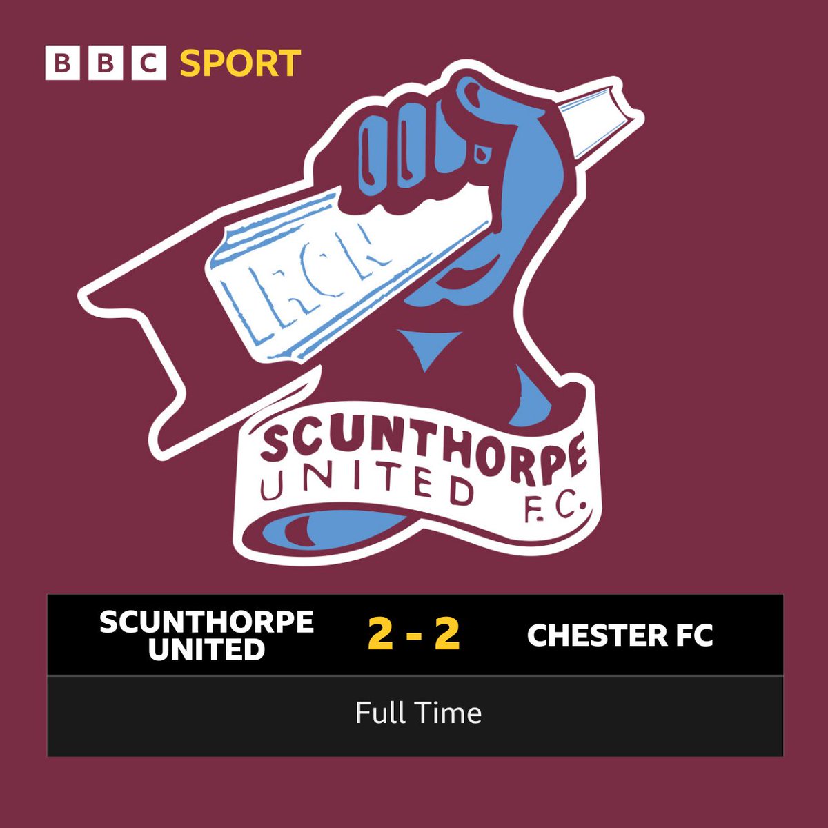 ⚽ FULL TIME ⚽ 🗣 Post-match reaction to follow 📻 Listen to the Football Forum with @mattdeanbbc 🎧 bbc.in/2ucPris ☎ Call 08000 66 59 59 to have your say 📱 Text 81333 (start msg with RH) #Iron | #BBCFootball | @RadioHumberside