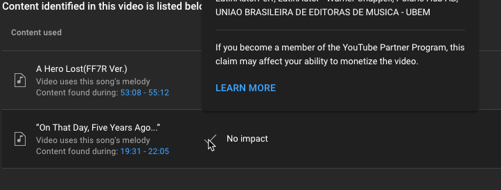 CanterRain's tweet photo. Hey @TeamYouTube in the year of 2024, are we still doing this thing where a random company from Brazil can claim it owns the copyright for Final Fantasy Rebirth in game streams? I know you'll say to head to the Anoraker channel and dispute, but they'll just deny the dispute. https://t.co/fzb8dW0Wou