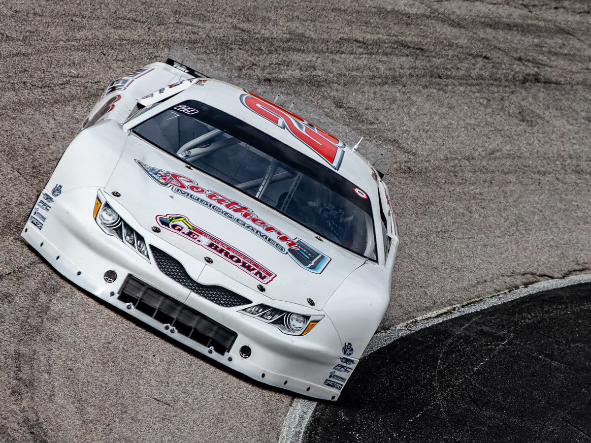 CARSTour's tweet photo. After a brief delay for track drying, first practice is underway and it’s officially #Egholm100 RACEDAY! 

👥 Grandstands Open // 1:15pm
⏱️ Qualifying // 2:45pm
🚥 Green Flag // 4:30pm

@SoundGearHear | @zMAXFormula https://t.co/igA0EJsvye