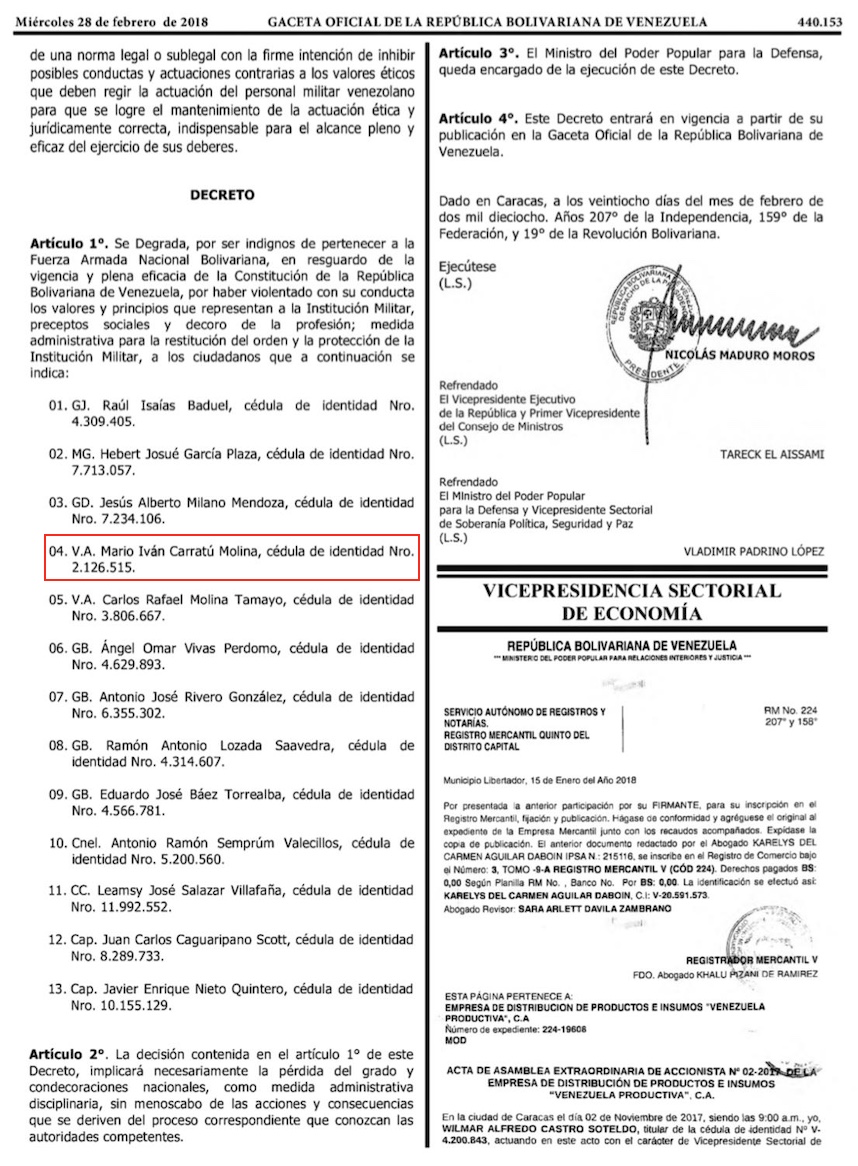 MiCarratu's tweet photo. El día de ayer, 1 de marzo de 2024, @FiscaliadeChile confirmó el hallazgo de los restos mortales del Teniente del Ejército venezolano, Ronald Ojeda Moreno. 

He sido muy respetuoso del proceso investigativo conducido por @ECOH_FiscaliaRM. El secuestro atípico de un militar venezolano refugiado en otro país, es indudablemente un evento sumamente delicado, razón por la cual no he hecho públicos mis comentarios sobre las hipótesis que se manejan, ni sobre especulaciones que han inundado las redes sociales. 

Sobre este caso, son muchas las llamadas y mensajes que he recibido, tanto de militares como civiles. No es fácil manejar este tipo de situaciones. He aconsejado paciencia y prudencia. 

Al hacerse público el asesinato del Teniente Ojeda Moreno, considerando la trayectoria del Teniente y los eventos previos a su secuestro y asesinato, me inclino a pensar que esa acción está vinculada de alguna forma con el terrorismo de Estado gestionado por el régimen. 

Coincidencialmente, en el decreto No. 3.298 de Gaceta de fecha 28 de febrero de 2018, donde el régimen decretó mi degradación, también decretó la degradación de los Tenientes: Ronald Leandro Ojeda Molina, José Ángel Rodríguez Araña, Marco Antonio Briceño Camacho y Josué Abraham Hidalgo Azuaje, quienes fueron expulsados de las Fuerzas Armadas.

Hago llegar mis sentidas condolencias a la familia del Teniente Ojeda Moreno, muy especialmente a su madre, doña Omayra; sus hermanos Mayra, Wendy y Javier; y su esposa y pequeño hijo. Asimismo, acompaño en el dolor a los militares que han sacrificado, inclusive la seguridad y bienestar de sus familias, en la lucha por la libertad de Venezuela. 

En esta oportunidad, me permito recordar a todos los militares venezolanos, que debemos ser muy cuidadosos, reservados y sin vinculación partidista, como nos obliga nuestra condición de militares institucionales. A los más jóvenes, les aconsejo mantener viva la llama de libertad que observo en ustedes; pero morigerando sus ímpetus porque el país los necesita vivos. 

#DiosYPatria