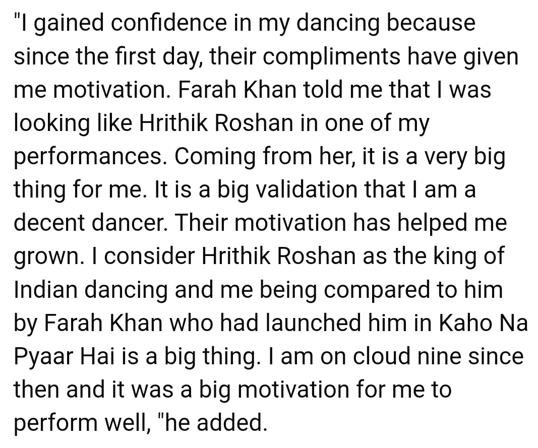 TeamHrithik_'s tweet image. #SreeramaChandra reacts  to being compared to #HrithikRoshan in #JhalakDikhhlaJaa11 
&quot;