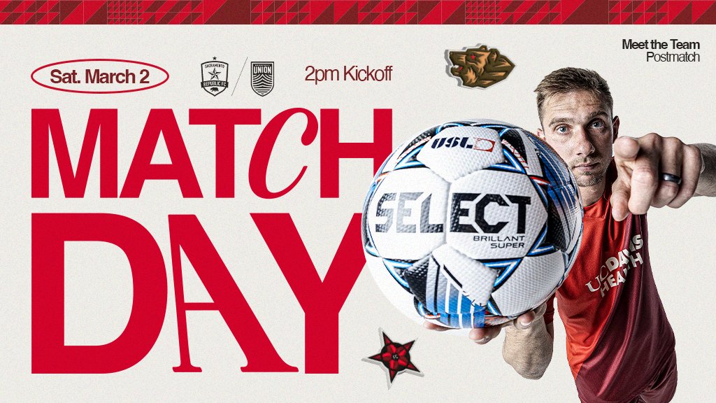 SacRepublicFC's tweet image. Preseason MATCHDAY! 🔥

🆚 @MontereyBayFC
📍 @HeartHealthPark
⏰ 2pm kickoff | 1pm gates
🎟 pulse.ly/1vuqkbji3s
⚽ No stream
🤝 Meet the Team postmatch
📝 pulse.ly/zqubrcrnn4

#SACvMB