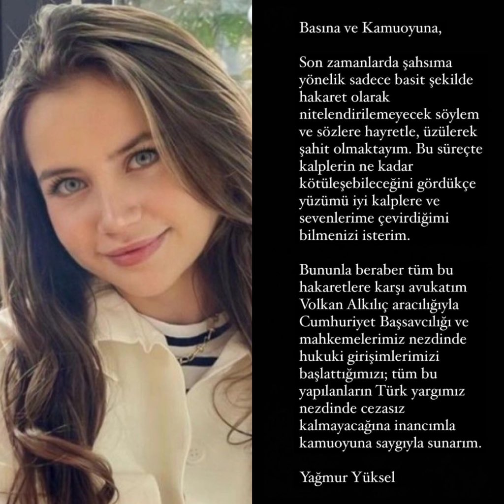 TvDunyasii's tweet photo. #KanÇiçekleri’nin başrol oyuncusu Yağmur Yüksel, hakkında hakaret içerikli paylaşım yapanlar hakkında suç duyurusunda bulundu. https://t.co/xaSedfcXYR