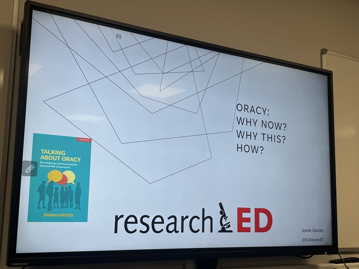 Interesting final session on Oracy with <a href="/SJDavies87/">Sarah Davies</a> to end a brilliant day at #rEDWarr2024