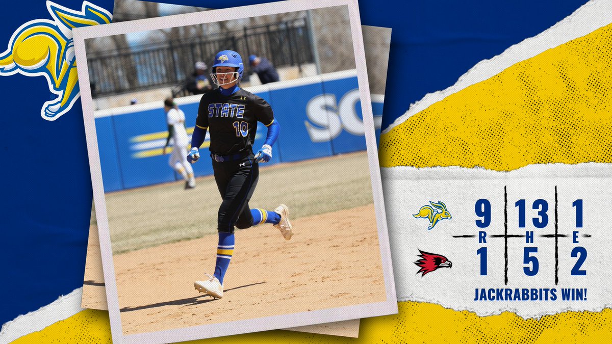 SDSU accounts for 13 hits, including 4 by Mia Jarecki, &amp; 3 scoreless innings of relief from Hailey Herman lead us to a 5-inning victory over SEMO!

#GoJacks 🐰