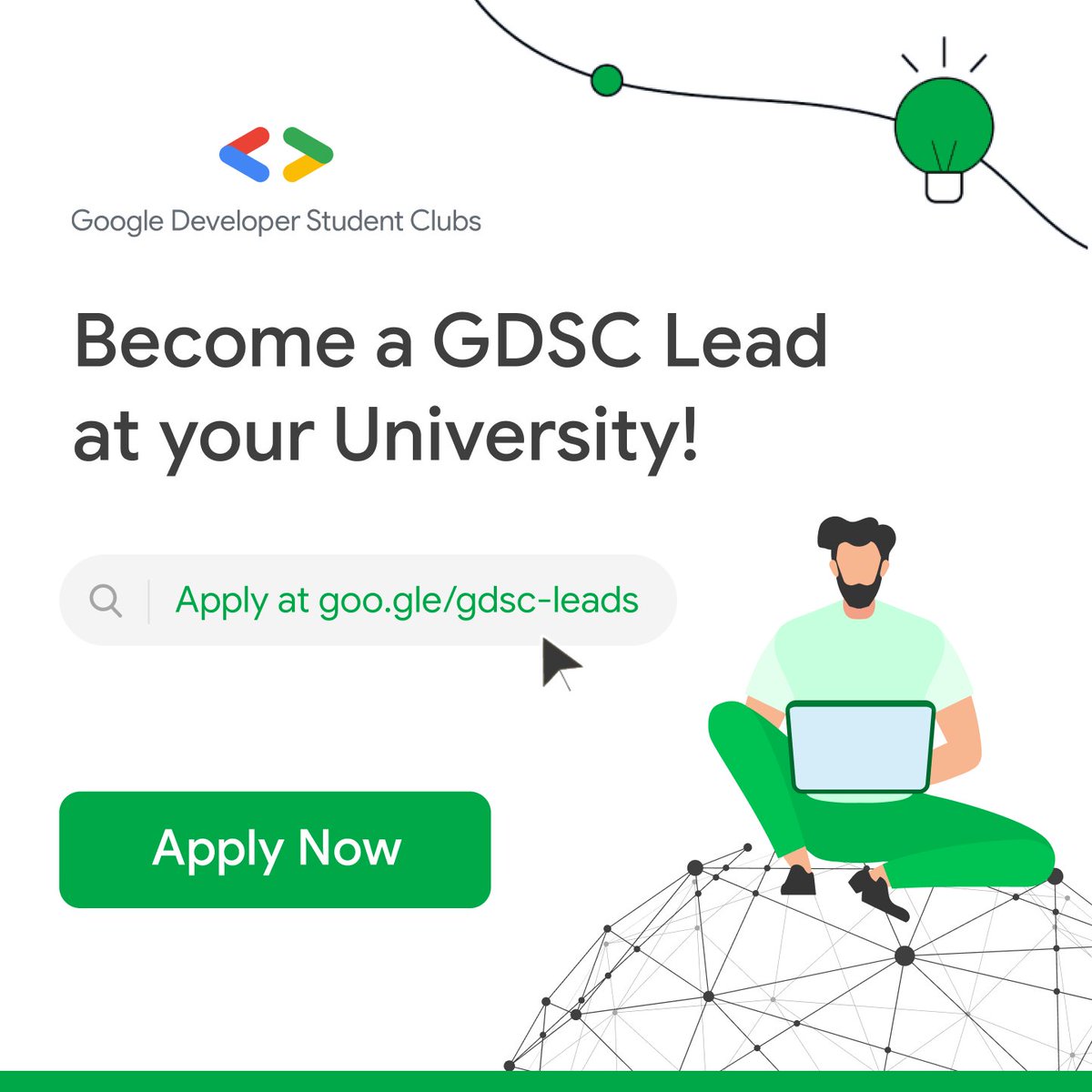 GdscAdgips's tweet image. Calling all student developers!  Ready to level up your skills &amp;amp; make an impact?
Apply to become a Google #DeveloperStudentClubs Lead today: goo.gle/gdsc-leads

Don&apos;t miss out on:
🌱Training by experts &amp;amp; technical knowledge
🌱Boost your coding skills
🌱Project &amp;amp; community