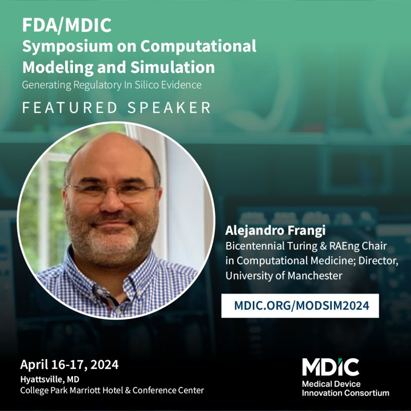 affrangi's tweet image. 📣 Excited to share that I will be speaking at the that FDA/MDIC Symposia on Computational Modeling &amp;amp; Simulation (CM&amp;amp;S, #ModSim2024) on April 15-17 in Washington DC. 
🔭 Discover the latest technological advancements, state-of-the-art use of CM&amp;amp;S for clinical and non-clinical…