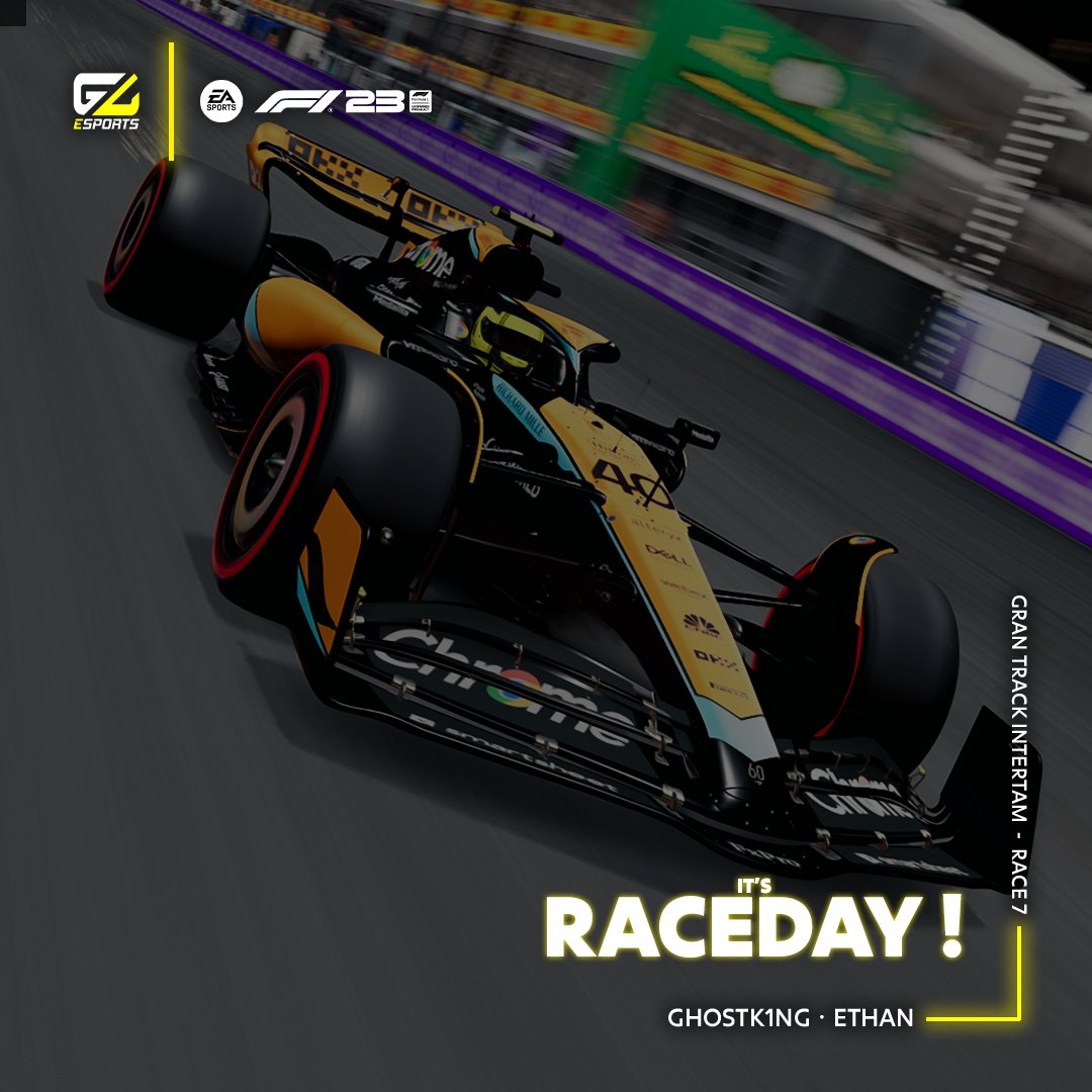 G_Ligue_Esports's tweet image. ⚪️🟡 RACEDAY !⚪️🟡

Tonight at 9:00 PM, @GL_Ethan94 and @Ghostk1ng23 will drive at Jeddah for the 7 round of the @GranTrack10 Interteam ! 

🟡 We still P1 at the standing 🔥
⚪️ Let's reach a new win ! 

Good luck guys !