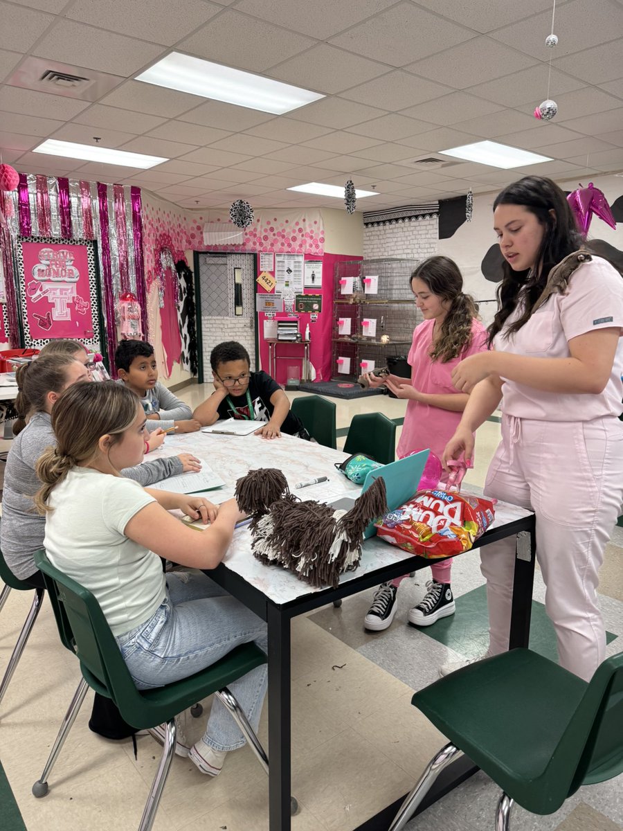 CFHS_Knights's tweet image. Ms. Garcia’s Vet Med students taught 5th Graders from #MossmanElem all about different species, their habitats, and fun facts! What an engaging, hands-on learning experience for all our Knights! #villagecollaboration #LeadingandLearning 💚⚔️🖤